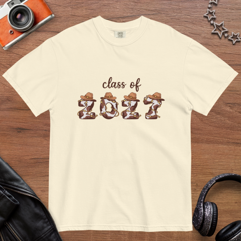 Class of 2027 - Cowprint Unisex Comfort Colors Heavyweight T-shirt