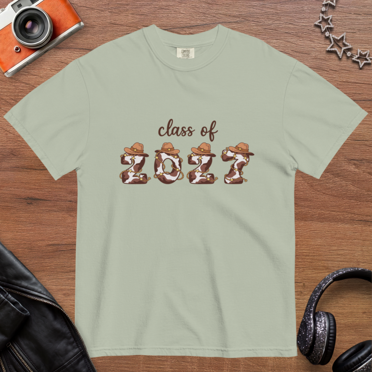 Class of 2027 - Cowprint Unisex Comfort Colors Heavyweight T-shirt