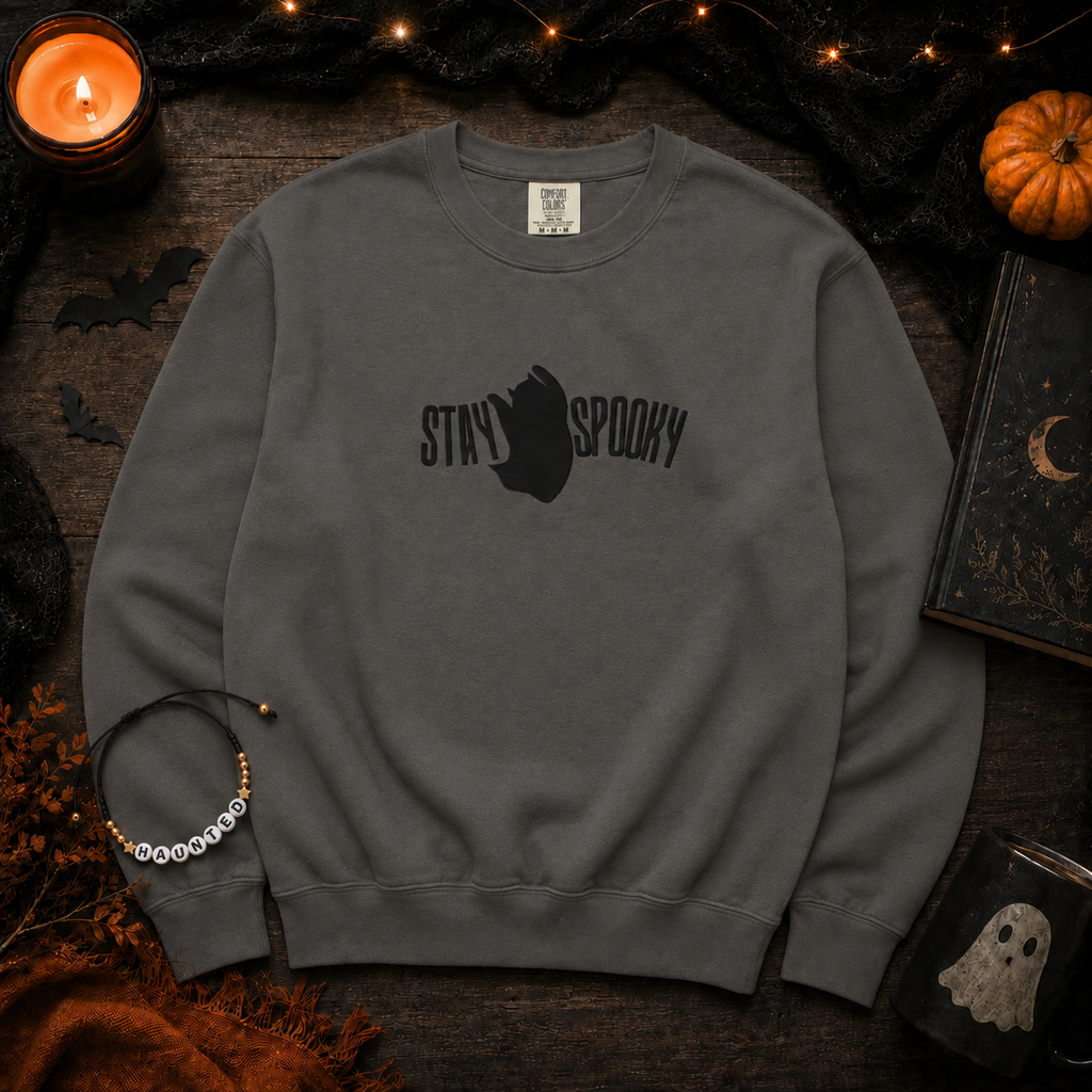 Stay Spooky - Comfort Colors Emroidered - Unisex garment-dyed Sweatshirt