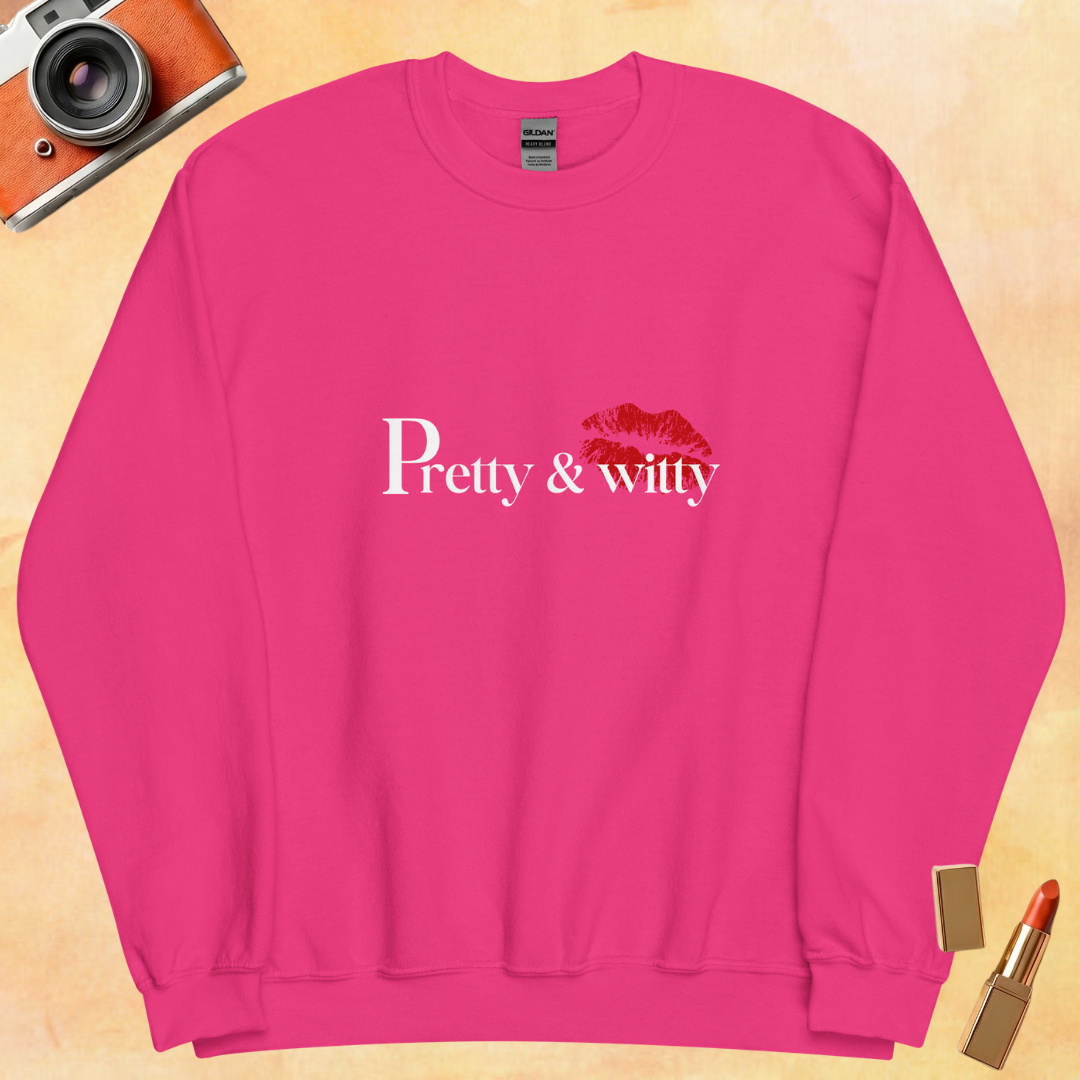 Pretty & Witty Pink Unisex Sweatshirt