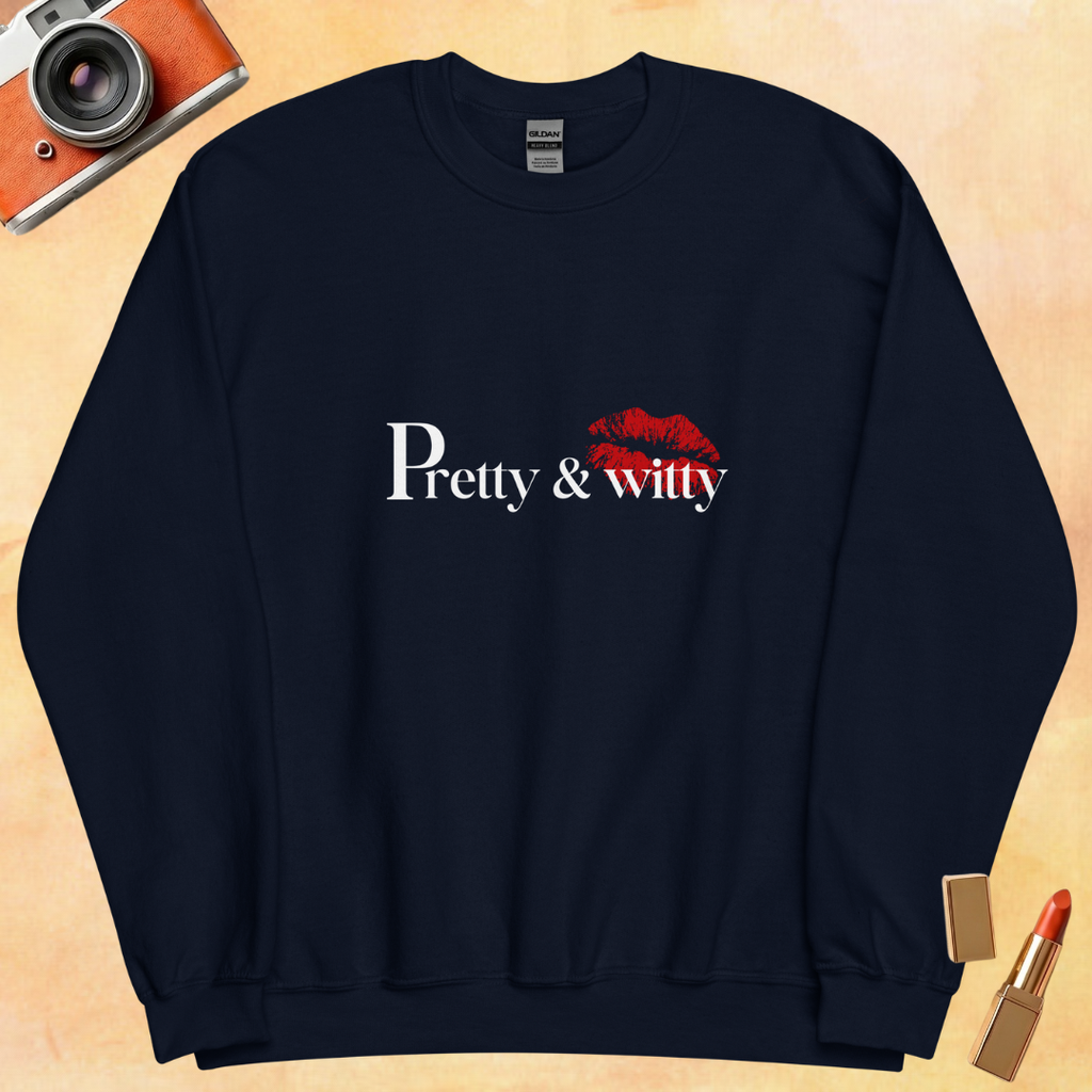 Pretty & Witty Navy Unisex Sweatshirt