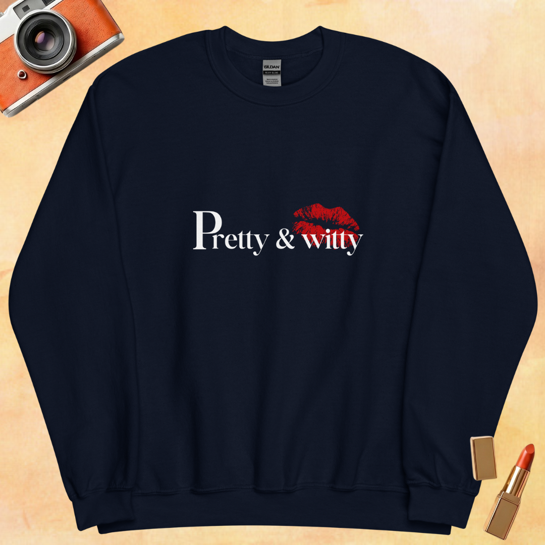 Pretty & Witty Navy Unisex Sweatshirt