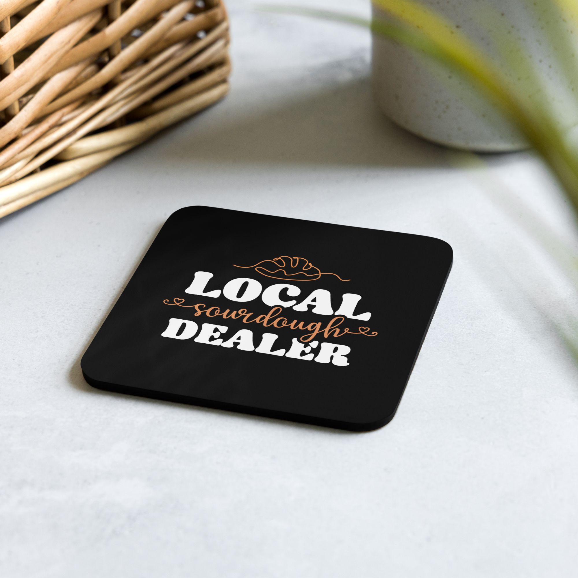 Local Sourdough Dealer Cork-back Coaster