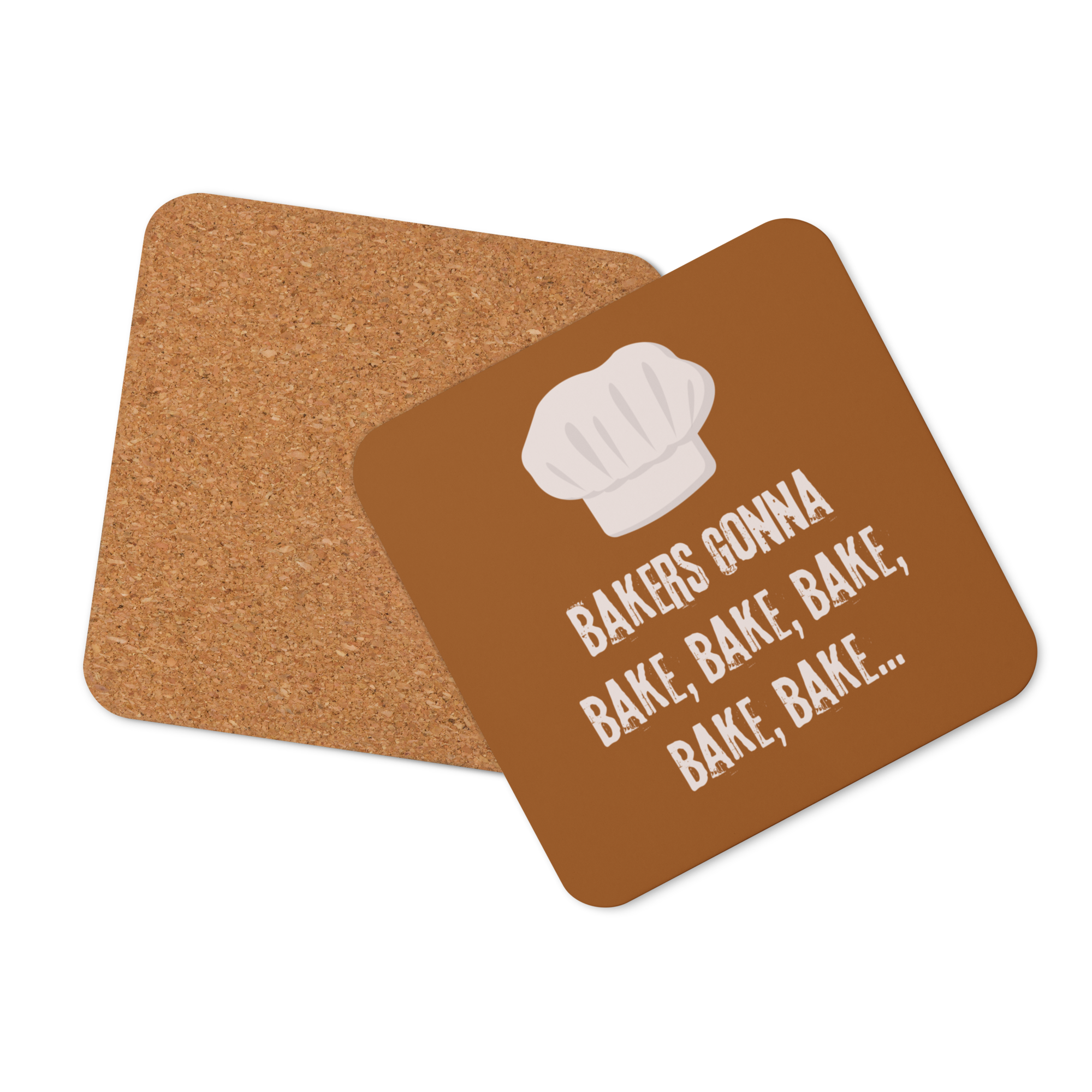 Bakers Gonna Bake Cork-back coaster