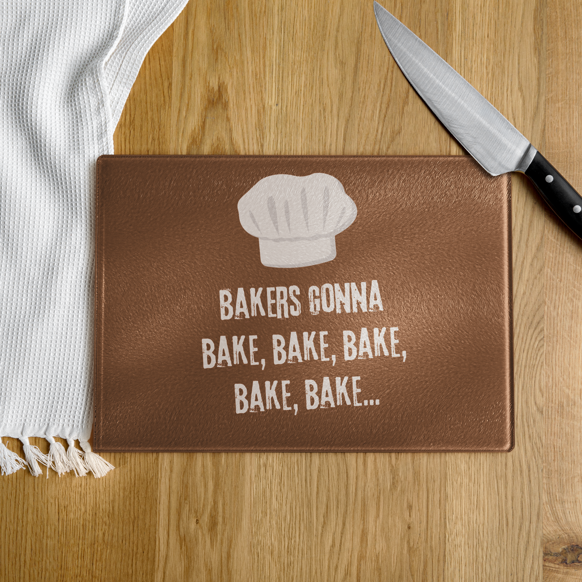 Bakers Gonna Bake - Glass Cutting Board