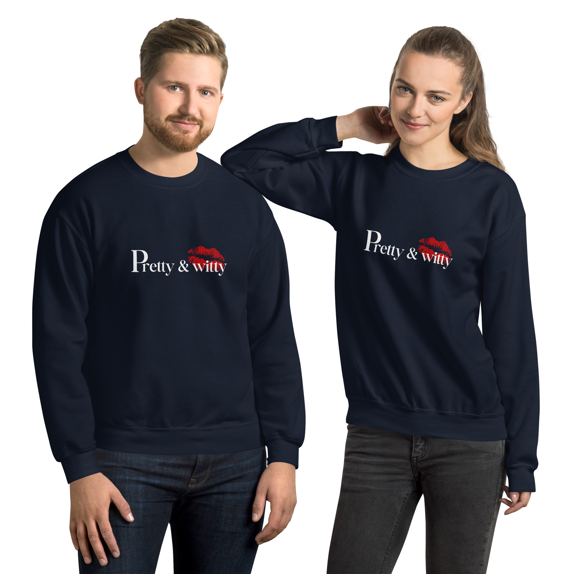 Pretty & Witty Navy Unisex Sweatshirt