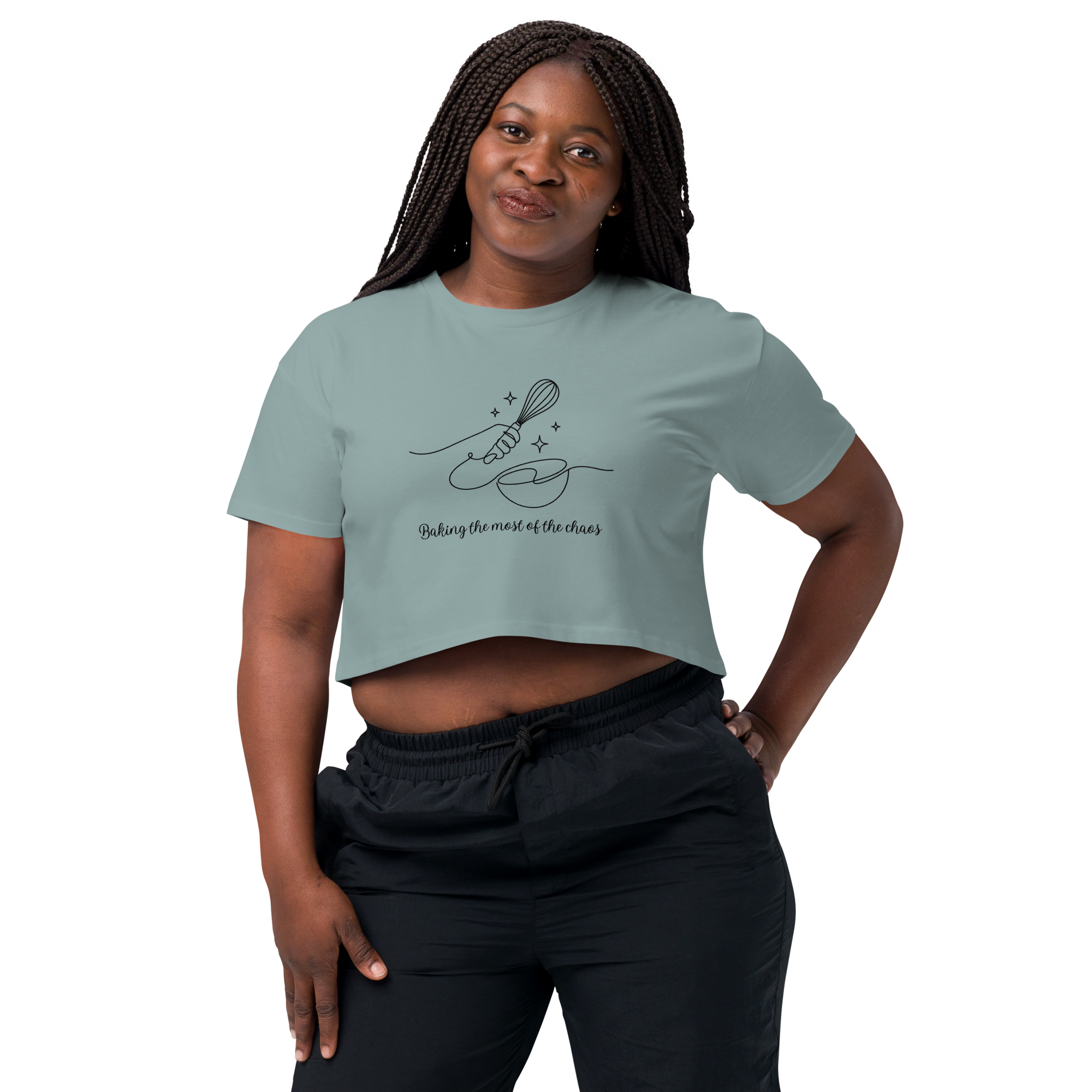 Baking the most of the chaos Women’s crop top
